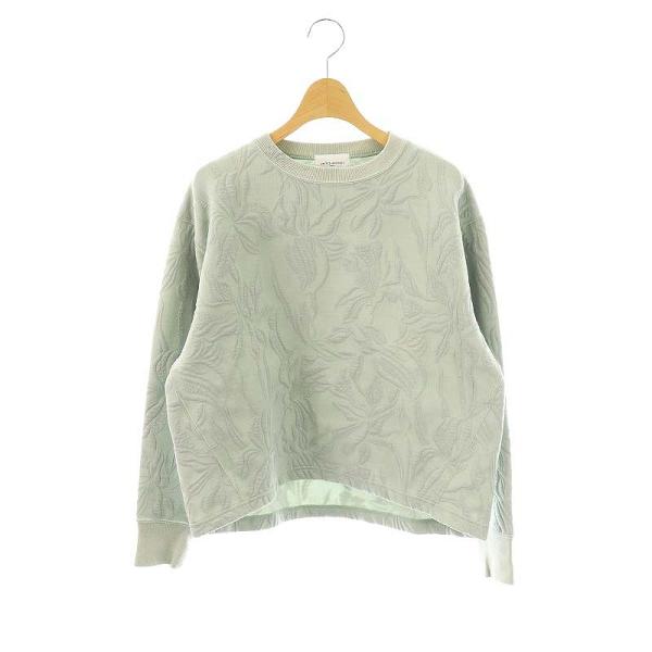 ユナイテッドアローズ UNITED ARROWS フラワージャカードロングスリーブスウェット ミント...