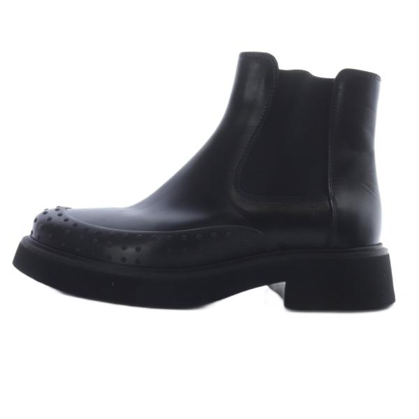 トッズ TOD&apos;S レザー サイドゴア アンクルブーツ ショート 35.5 黒 ブラック /SR50...