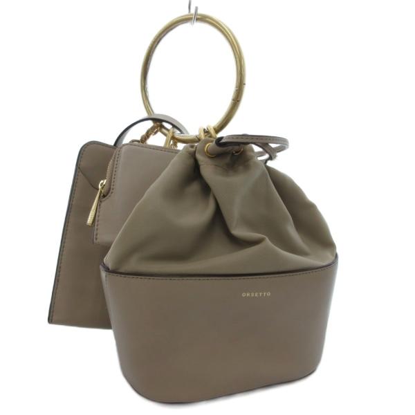 オルセット ORSETTO ショルダーバッグ カードケース ポーチ ベージュ /JS レディース