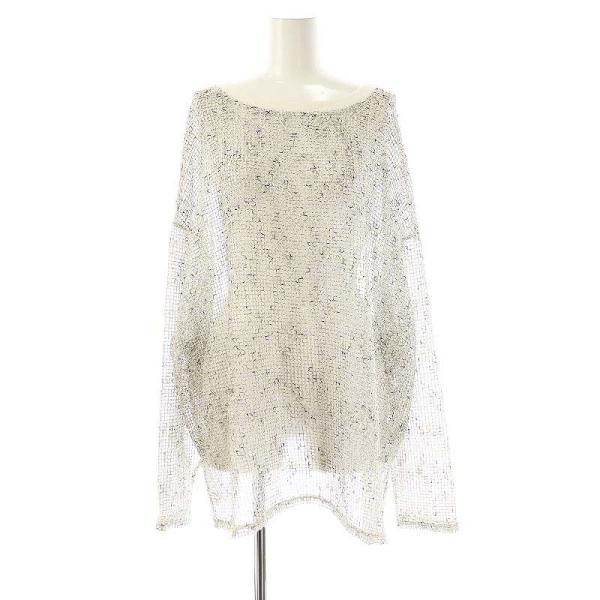 ドゥアルシーヴ DOUX ARCHIVES ネップメッシュプルオーバー カットソー 長袖 F ホワイ...