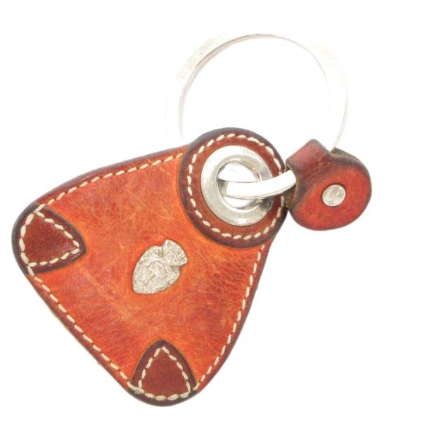 フェリージ Felisi キーホルダー キーリング ロゴ レザー 茶 ブラウン /GV その他