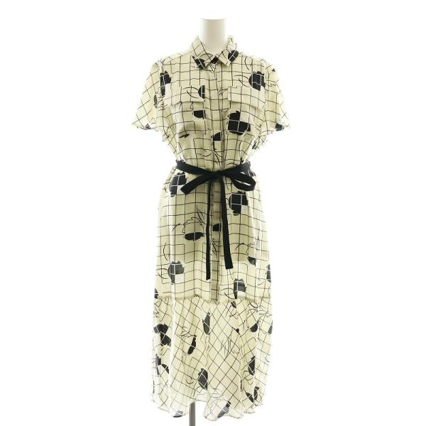 グレースクラス GRACE Class 24SS ラインフラワーシャツドレス ワンピース ミモレ ロ...