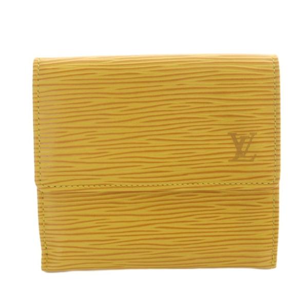 ルイヴィトン LOUIS VUITTON 二つ折り財布 エピ ポルトモネビエカルト クレディ ロゴ ...
