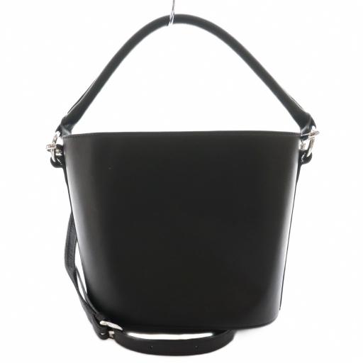 銀座かねまつ GINZA Kanematsu 2WAYバケツバッグ 巾着 ハンド ショルダー 黒 ブ...