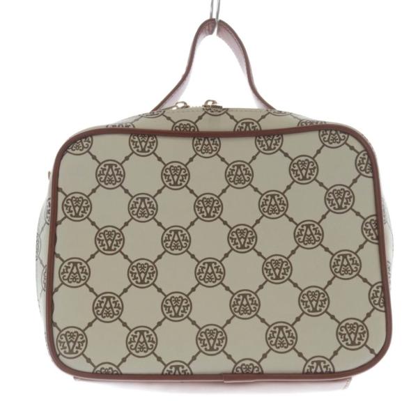 アンコキーヌ AnneCoquine モノグラムプリントバニティバッグ ハンドバッグ 茶 ブラウン ...