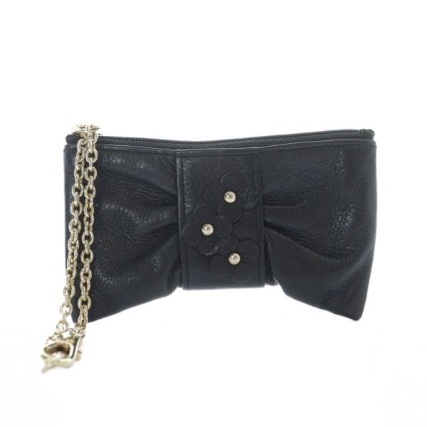 アンテプリマ ANTEPRIMA リドッタリボンポーチ バッグチャーム 小物入れ 花 黒 ブラック ...