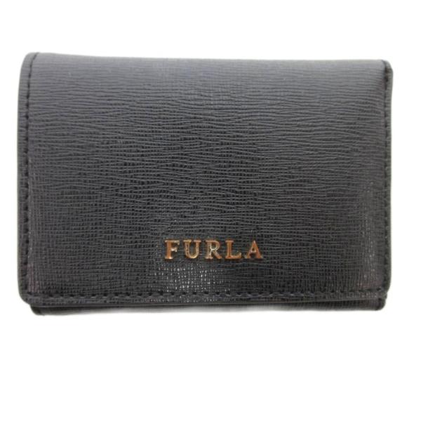 フルラ FURLA 3つ折り コンパクトウォレット 財布 レザー 本革 黒 ブラック /JS レディ...