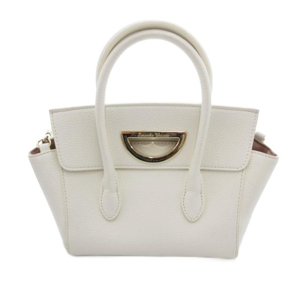 サマンサタバサ Samantha Thavasa ミニショルダーバッグ 2WAY フラップ ロゴ 白...