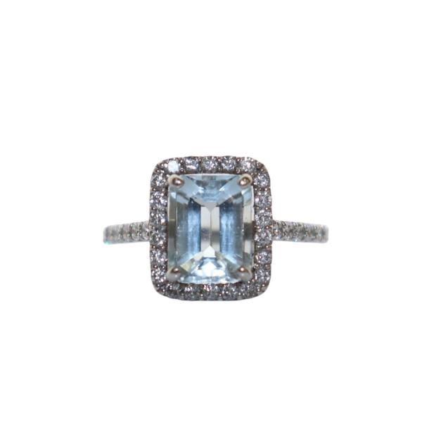 ナリン narin. Pt900 SODA DREAM リング 指輪 アクアマリン ダイヤモンド 1...