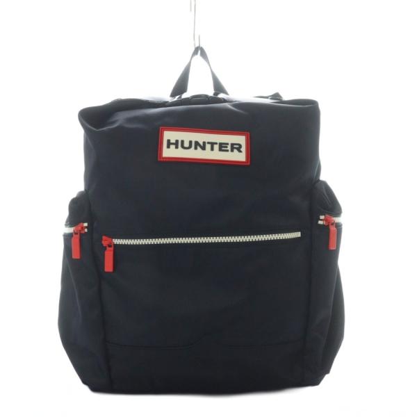 ハンター HUNTER リュック バックパック ラバーロゴ  黒 ブラック 赤 UBB6017ACD...