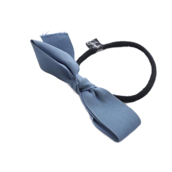 ジェニファーオーレット Jennifer Ouellett グログラン リボン ヘアゴム 青 ブルー...