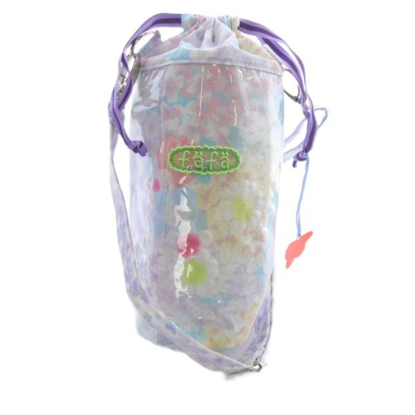 未使用品 フェフェ fafa 花柄 ボトルホルダー ショルダー 紫 パープル /SR34 キッズ