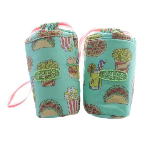 未使用品 フェフェ fafa ハンバーガー ボトルケース2点セット 緑 グリーン /SR キッズ
