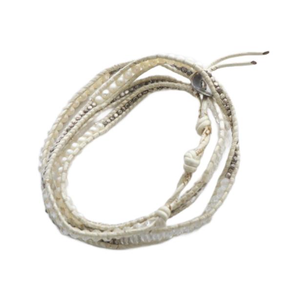 チャン ルー CHAN LUU ラップブレスレット 白 ホワイト /SR47 レディース