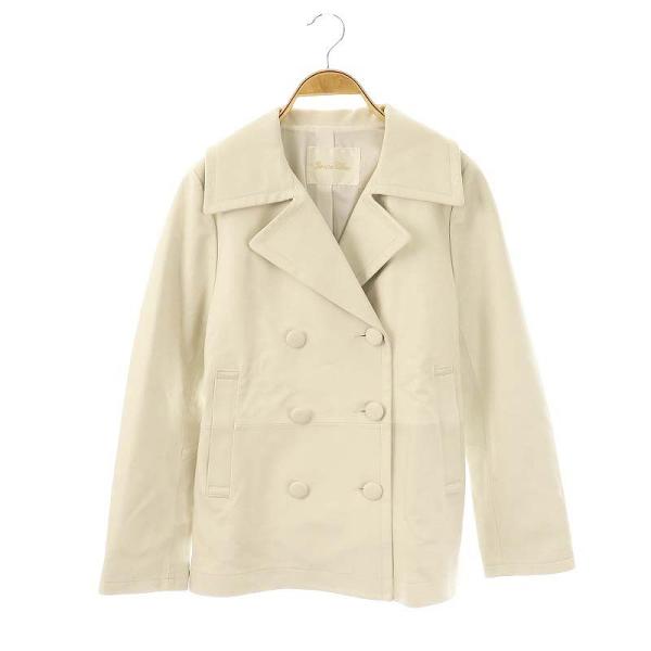 グレースクラス GRACE Class 25SS ラムレザーPコート シープスキン 36 アイボリー...