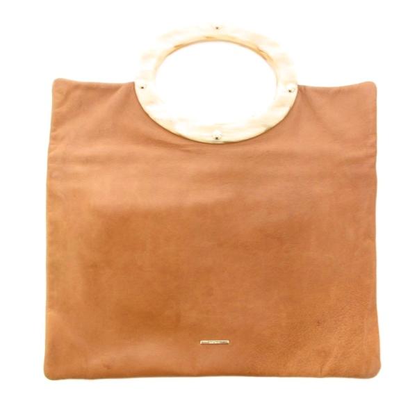 ケイトスペード KATE SPADE ハンドバッグ ロゴ レザー 茶 ブラウン /JS レディース