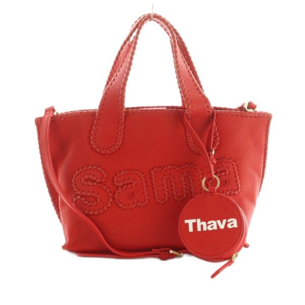 サマンサタバサ Samantha Thavasa 25周年記念 ロゴ ステッチ 2way トートバッ...