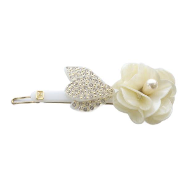 アレクサンドルドゥパリ Alexandre De Paris フラワーモチーフ ラインストーン ヘア...