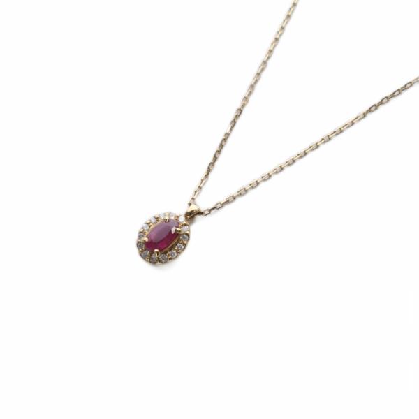 VENDOME AOYAMA ヴァンドーム青山 ルビー ネックレス ペンダント K18YG イエロー...