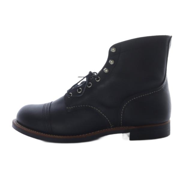 レッドウィング REDWING Iron Ranger ショートブーツ レザー 29cm 黒 ブラッ...