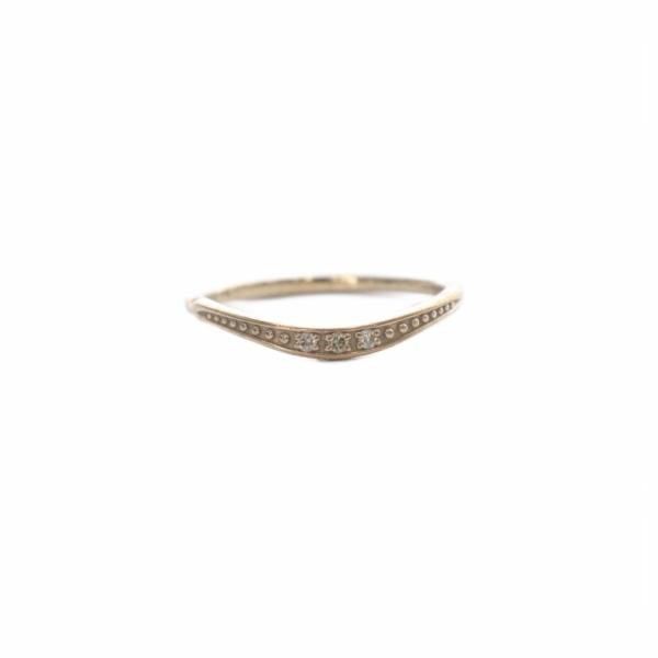 アガット agete ダイヤモンドリング 指輪 0.026ct K5 9号 イエローゴールド /SR...