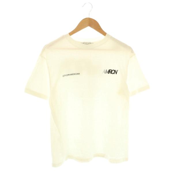 アメリカーナ AMERICANA 25SS AMRCN バックプリントラフィー丸胴Tシャツ カットソ...