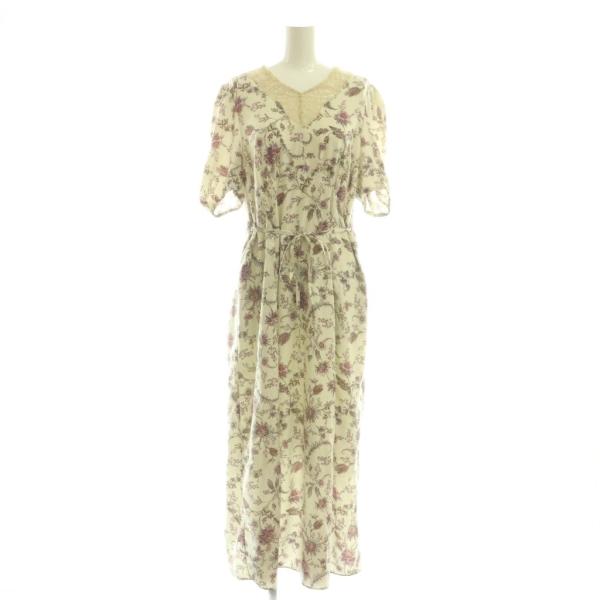 スナイデル SNIDEL ホーム HOME サテンネグリジェワンピース F オフホワイト マルチカラ...