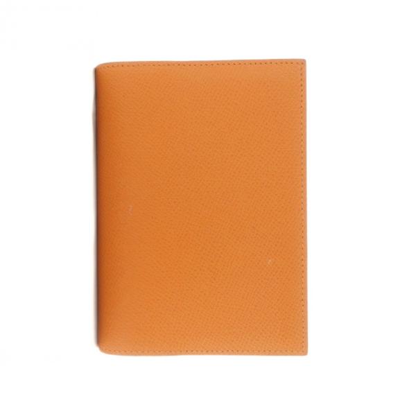エルメス HERMES 手帳カバー EAジップ ポップ C刻印 レザー オレンジ /RI ■OS レ...