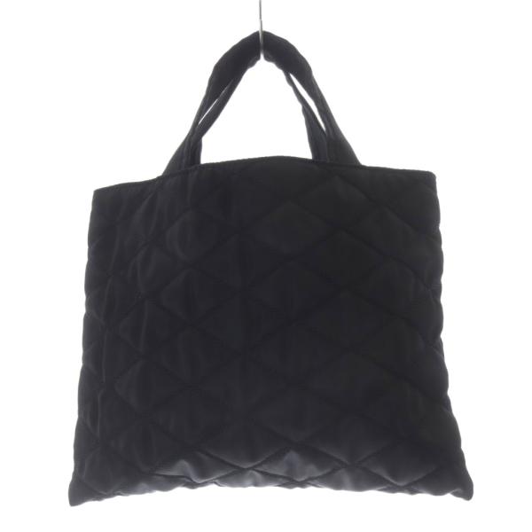 ソレイル soleile キルティング スクエア ミニ トートバッグ ハンドバッグ 黒 ブラック /...
