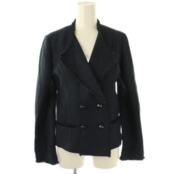 アルアバイル allureville 23SS MANTECOリネンブレンドジャケット ノーカラー ...