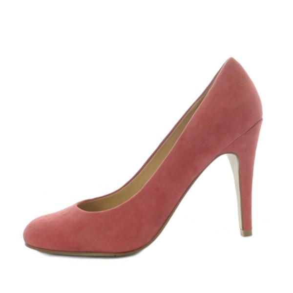ナインウエスト NINE WEST パンプス ハイヒール プレーントゥ スエード 6.5M ピンク ...