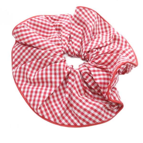 アレクサンドルドゥパリ Alexandre De Paris ギンガムチェック シュシュ ヘアゴム ...