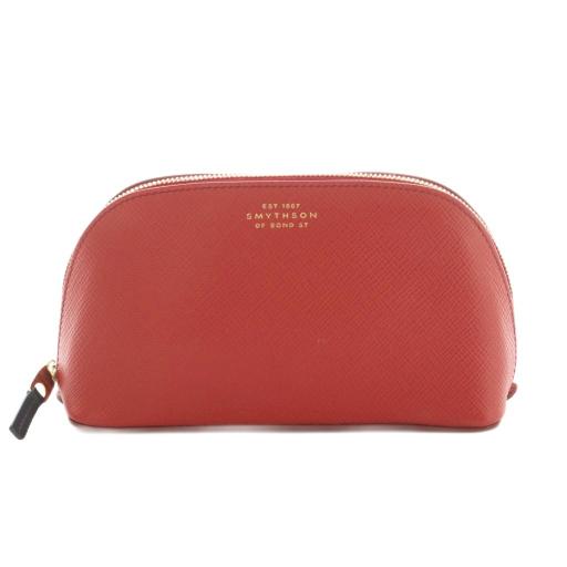 スマイソン SMYTHSON ドーム型ポーチ レザー 赤 レッド /MI ■OS ■SH レディース