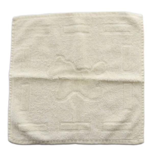 エルメス HERMES カレ ダダ CARRE DADA  ハンドタオル ハンカチ 白 ホワイト /...