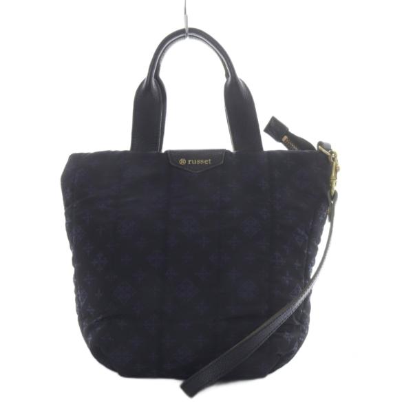 ラシット RUSSET トートバッグ ショルダーバッグ 2way 斜め掛け モノグラム 総柄 ナイロ...