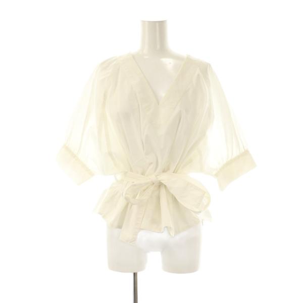 カナコサカイ KANAKO SAKAI ORGANIC COTTON V-NECK TOP ブラウス...