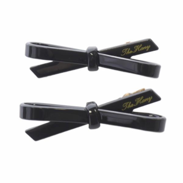 ザハニー THE HANY Bijoux ボウクリップ 2個セット 黒 ブラック /SR レディース