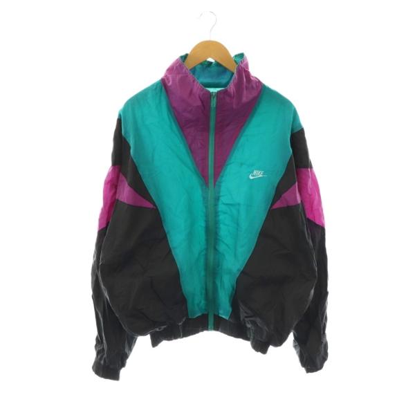 ナイキ NIKE キッズ ウインドブレーカー ジャンパー ブルゾン L 12-14 グリーン マルチ...