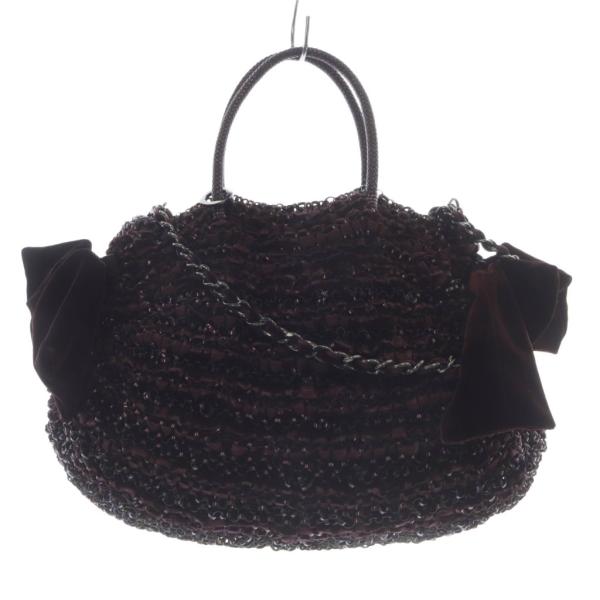 アンテプリマ ANTEPRIMA ベロアリボン 2WAY ワイヤーバッグ ショルダーバッグ ハンドバ...