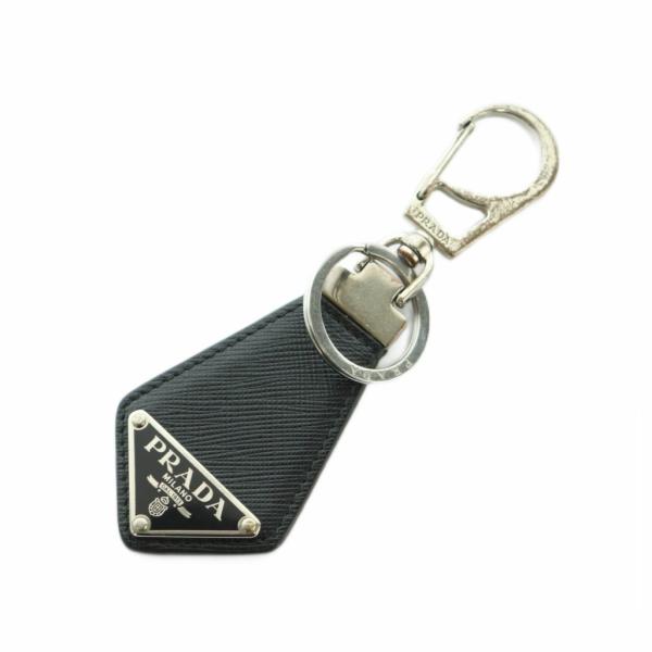 プラダ PRADA キーホルダー キーリング サフィアーノレザー 黒 ブラック 2PP041 /MI...