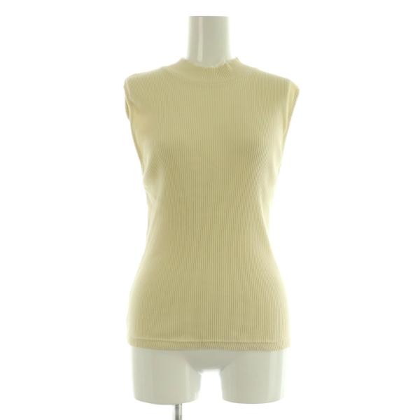 ロンハーマン Ron Herman 24SS コットン ハイネック リブタンクトップ S アイボリー...