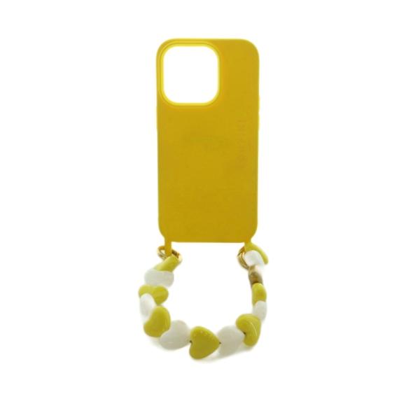 ルヴィニ パリ LOUVINI PARIS ハートハンドストラップ付 スマホケース iPhone14...