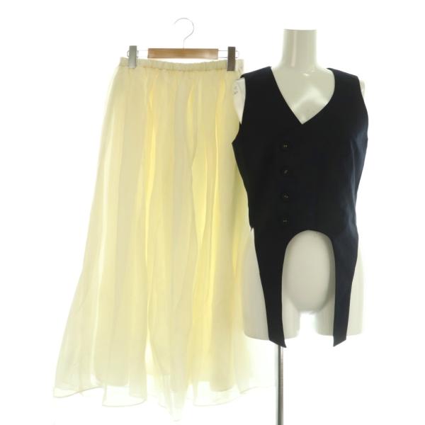 未使用品 エイミーイストワール eimy istoire 24SS ベストwithオーガンジースカー...