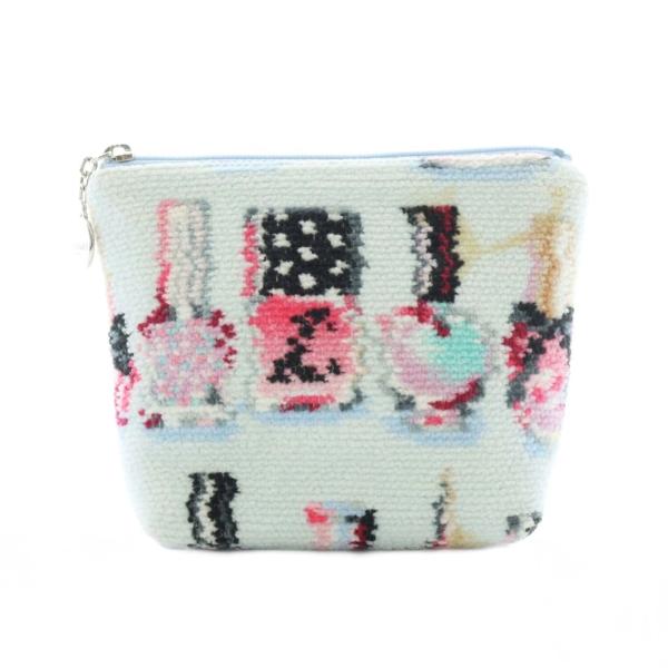 フェイラー ラブラリーバイ ラブラリーポリッシュ ポーチ S ネイルポリッシュ マニキュア柄 水色 ...