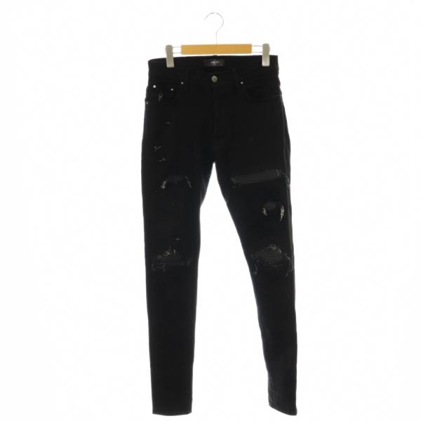 アメリヴィンテージ Ameri VINTAGE ダメージ加工デニム ジーンズ ボタンフライ 30 ブ...