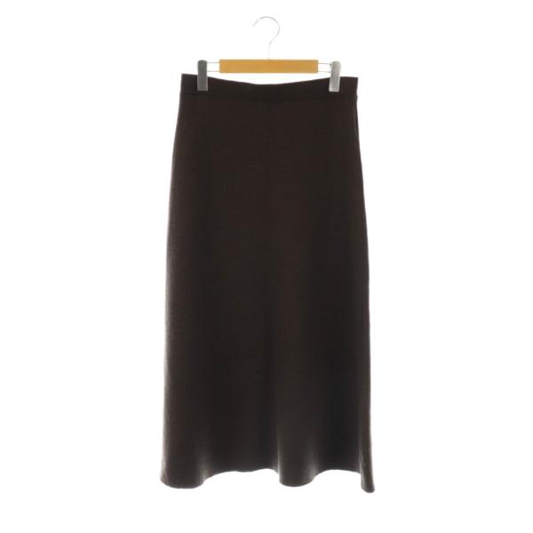 チノ CINOH ニットスカート フレアスカート ロング ドゥーズィエムクラス取扱い F ブラウン ...