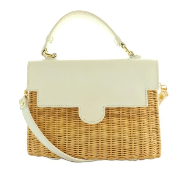 トマソカンドリア TOMMASO CANDRIA レザーフラップバスケット かごバッグ 2WAY ハ...