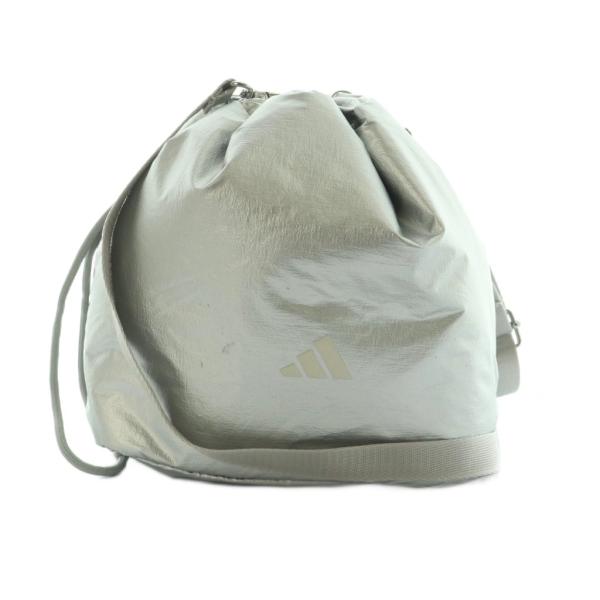 アディダス adidas メタル スモール バッグ 巾着バッグ ショルダーバッグ シルバーカラー J...