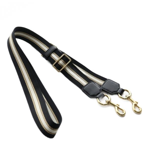 マークジェイコブス MARC JACOBS ストライプショルダーストラップ 黒 ブラック ベージュ ...