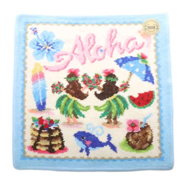 フェイラー FEILER WEB限定 マナマナ ウォッシュタオル ハンカチ 水色 ライトブルー /S...